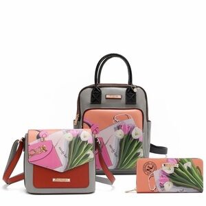 NICOLE LEE VIOLET BLOSSOM 3 PIECE SET